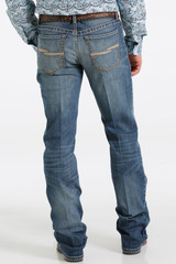 Men's Cinch Jeans, Ian, Dark Wash, Brown and White Double Line Pocket