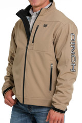 Men's Cinch Jacket, Bonded, Sand Tan with Aztec Arm Logo - Chick