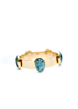 West & Co Bracelet, Gold Bangle with 5 Turquoise Stones