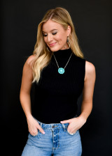 West & Co Necklace, 18" Turquoise Flower