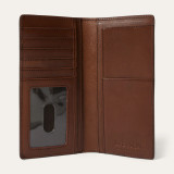 Men's Stetson Wallet, Checkbook, Dark Brown Tooling