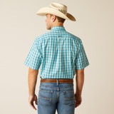 Men's Ariat S/S, WF Kyle, Blue Plaid