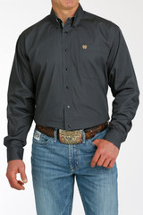 Men's Cinch L/S, Solid Charcoal Gray Men's Cinch L/S, Solid Charcoal Gray