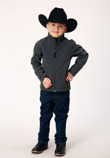 Boys Roper Jacket, Gray Softshell