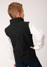 Boys Roper Vest, Black Softshell