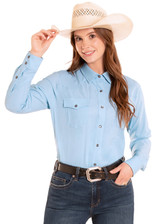 Women's Rock & Roll L/S, Tek Ripstop, Solid Aqua