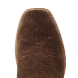 Men's Hyer Boots, Culver, Chestnut Roughout with Eggplant Purple  Shaft, Yellow Stitching