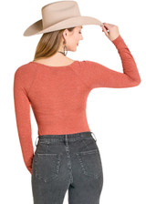 Women's Rock & Roll L/S, Burnt Orange Sparkle