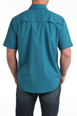 Men's Cinch S/S, Teal ArenaFlex, Double Chest Pocket