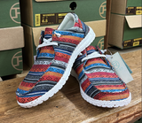 Women's Roper Shoe, Hang Loose, Multicolor Serape Print