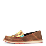Women's Ariat Cruiser, Wicker Brown, Mustard Cowboy Print