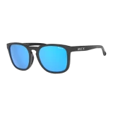 Bex Sunglasses, Zion, Black and Gray Frame, Sky Blue Lens