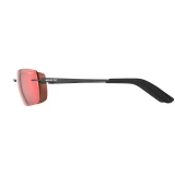 Bex Sunglasses, Fynnland X OTG, Black and Brown Frame, Red Lens