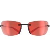 Bex Sunglasses, Fynnland X OTG, Black and Brown Frame, Red Lens