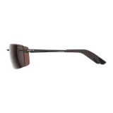 Bex Sunglasses, Fynnland XL OTG, Black Frame, Brown and Silver Lens