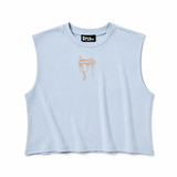 Women's 2Fly Tank, Saddle Stone, Baby Blue with Burnout Saddle
