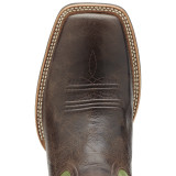 Men's Ariat Boot, Chocolate Vamp, Green Shaft