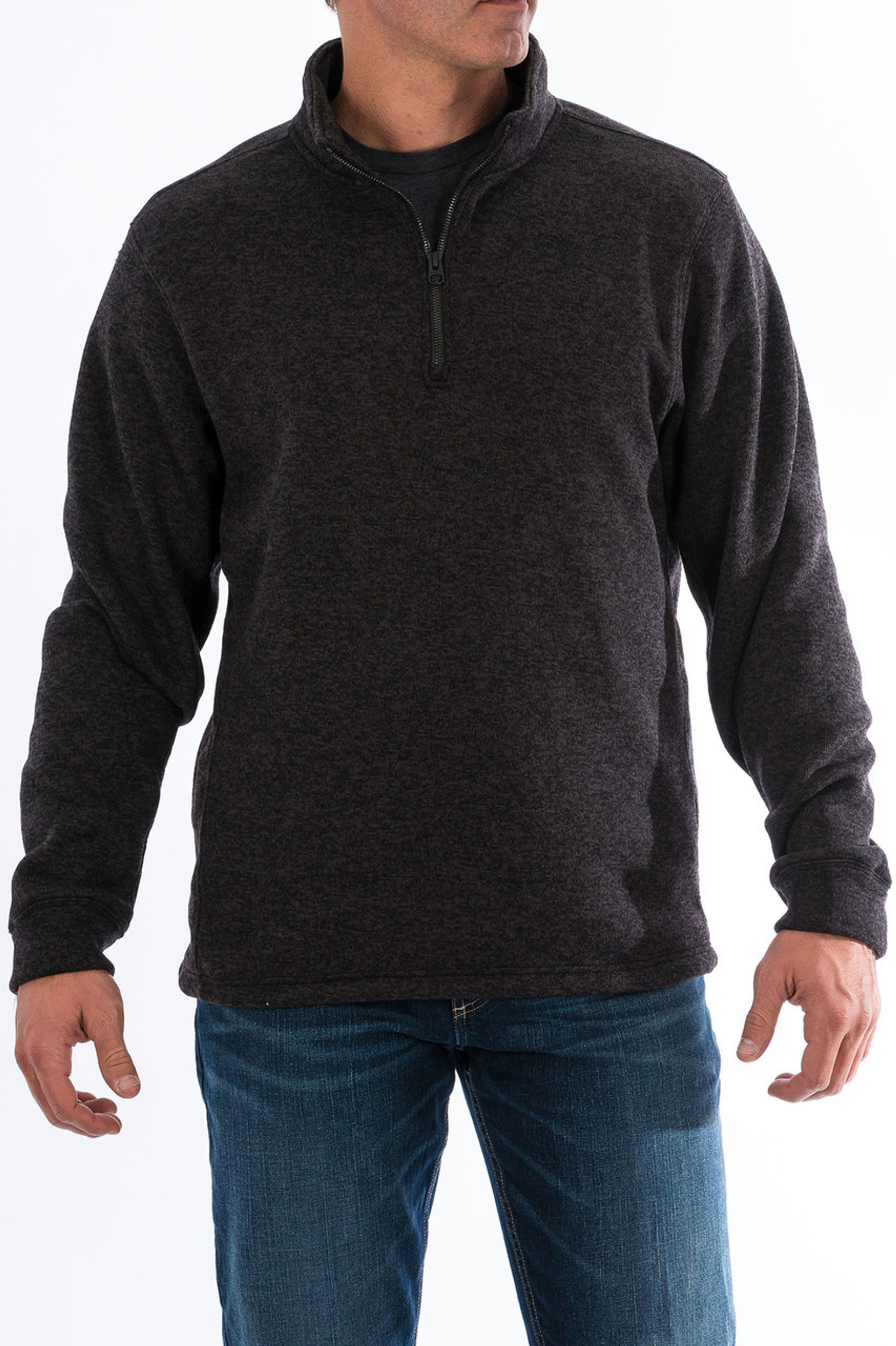 Men's Cinch Pullover, Heathered Black, 1/4 Zip - Chick Elms Grand Entry ...