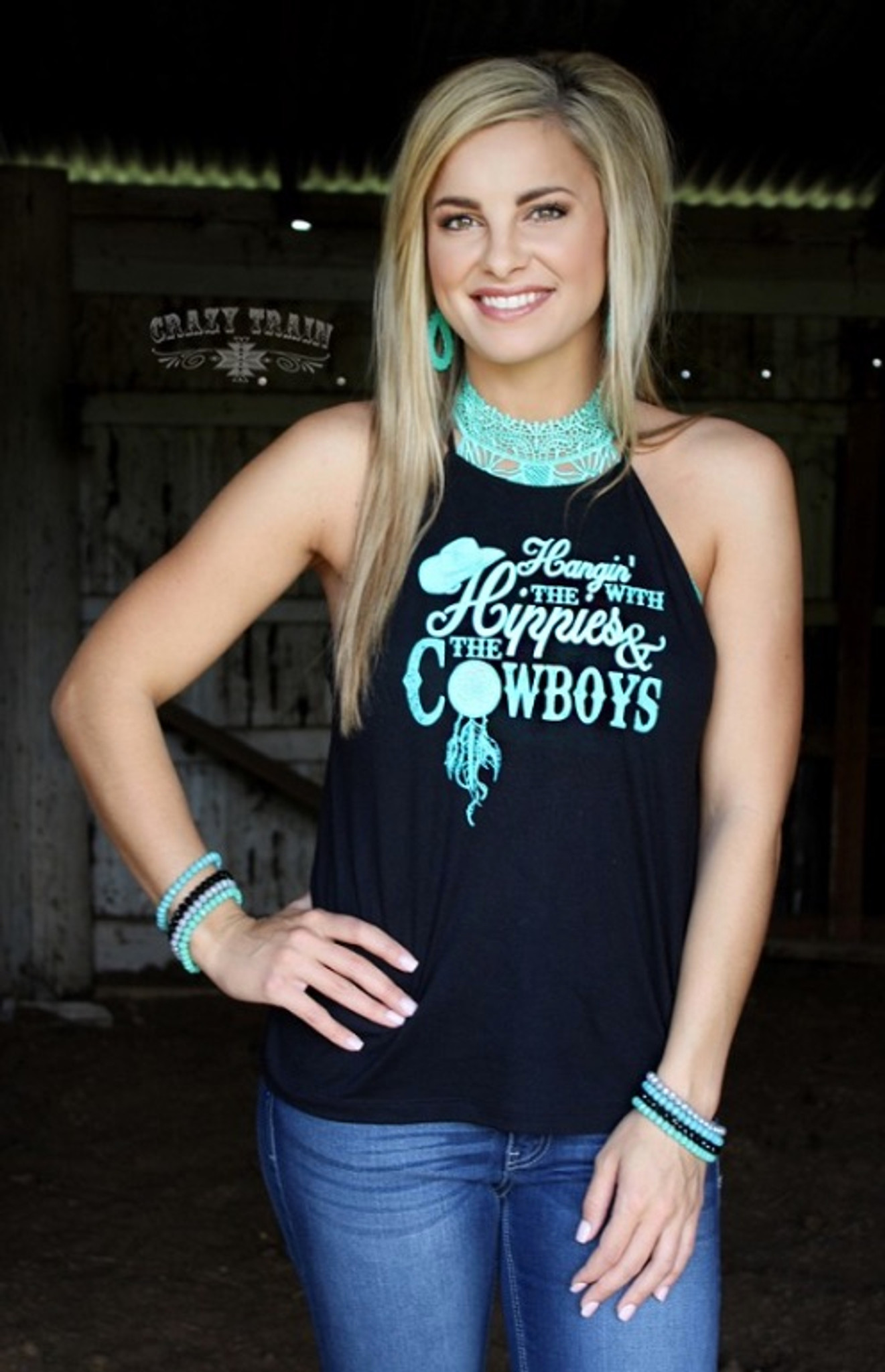 Women S Crazy Train Tank Hippies And Cowboys Chick Elms Grand Entry Western Store And Rodeo Shop