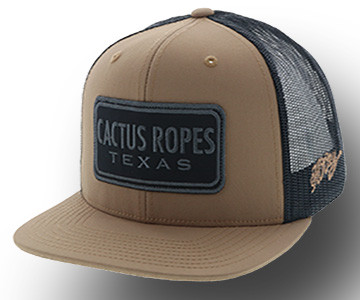 Men's Hooey Cap, Cactus Ropes Brown with Black Mesh Chick Elms Grand