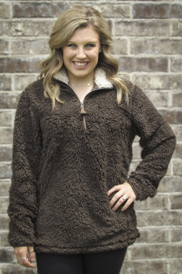 sherpa pullover in store