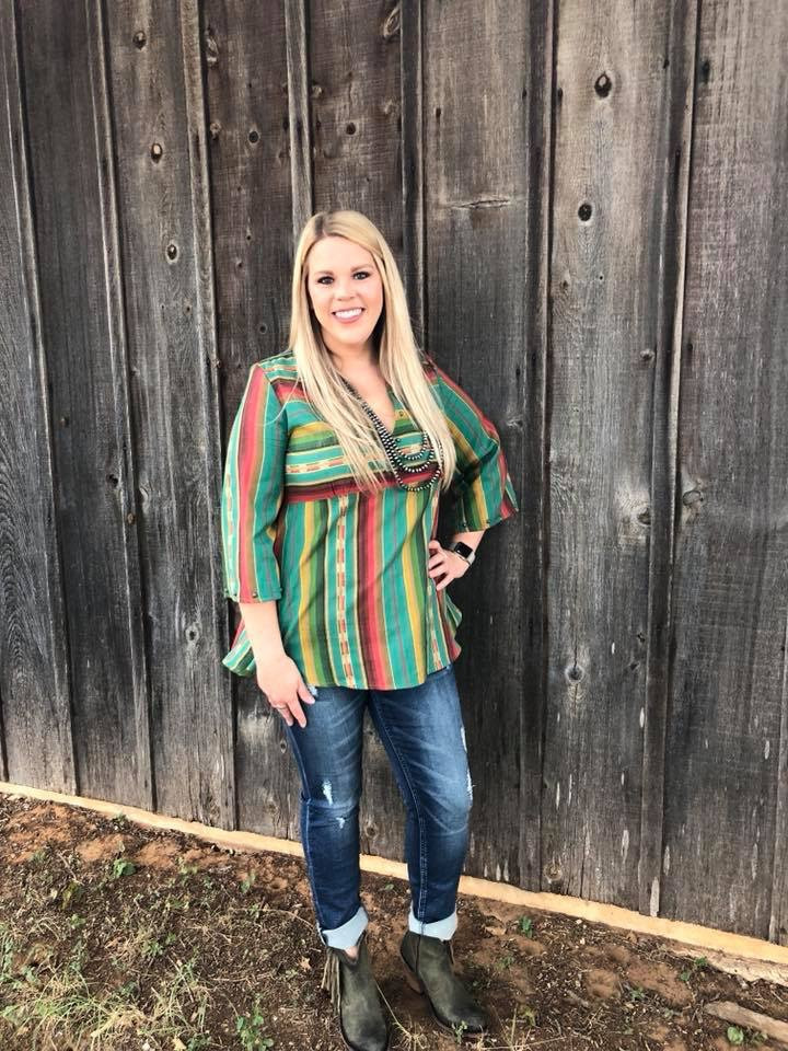 Women's Silverado Top, Zoey, Flaming 