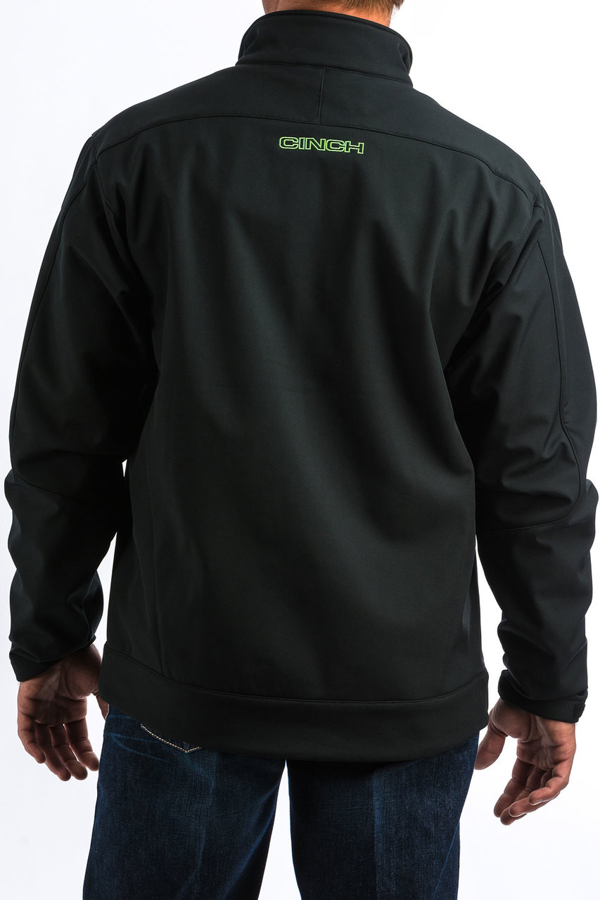 cinch jacket with lime green