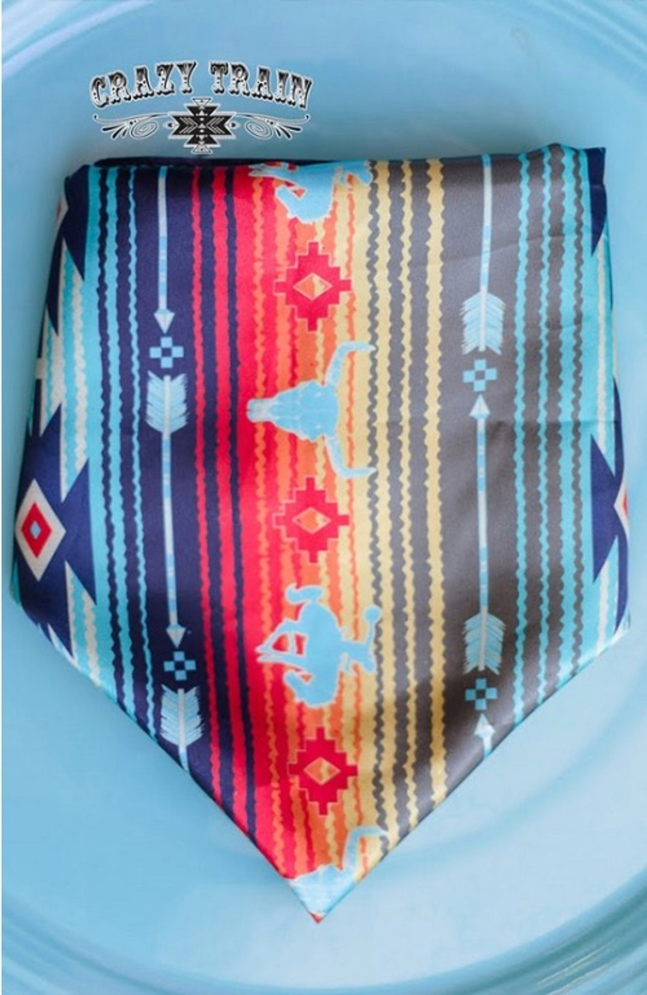 Crazy Train Wild Rag Apache Sunrise Serape With Broncs Chick Elms Grand Entry Western Store And Rodeo Shop