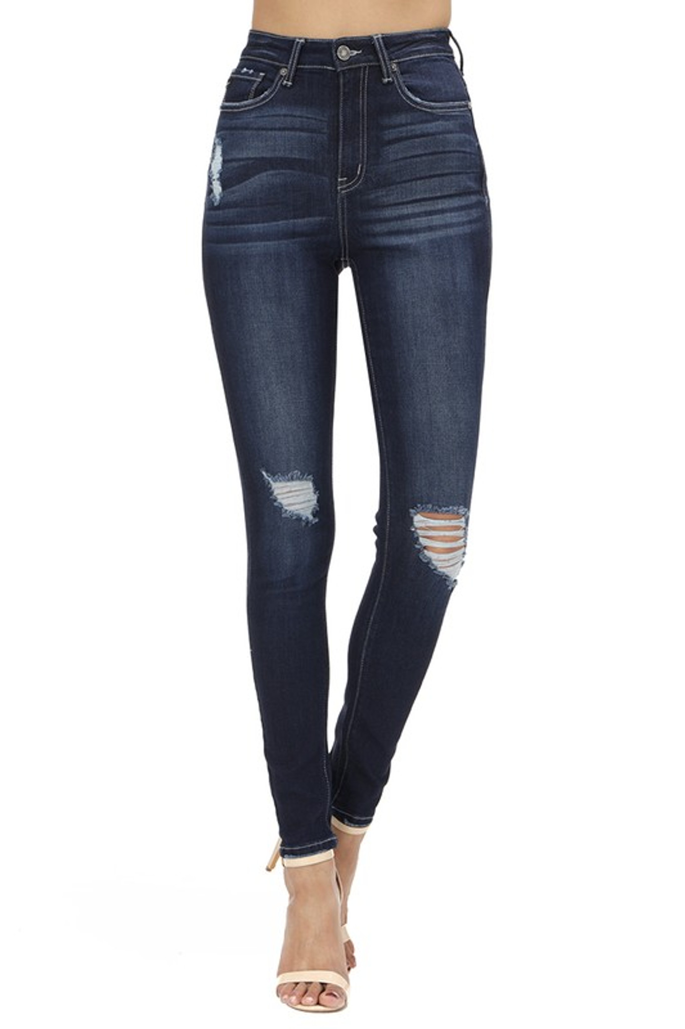 Women's KanCan Jeans, Chanel Rylee, Skinny Dark Wash, Distressed - Chick  Elms Grand Entry Western Store and Rodeo Shop