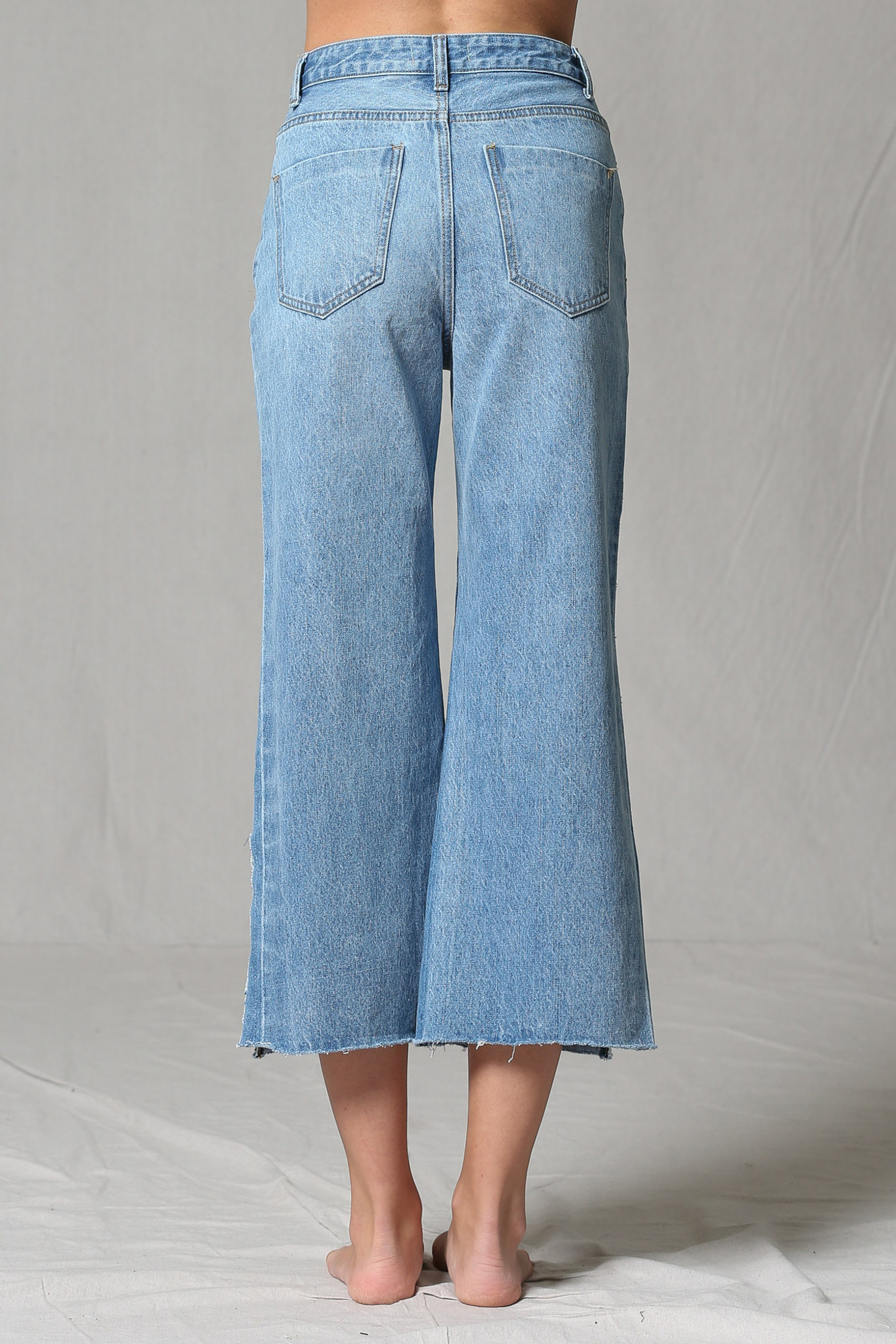 Women's By Together Jeans, Cropped, Oversized Flare, Raw Edge - Chick ...