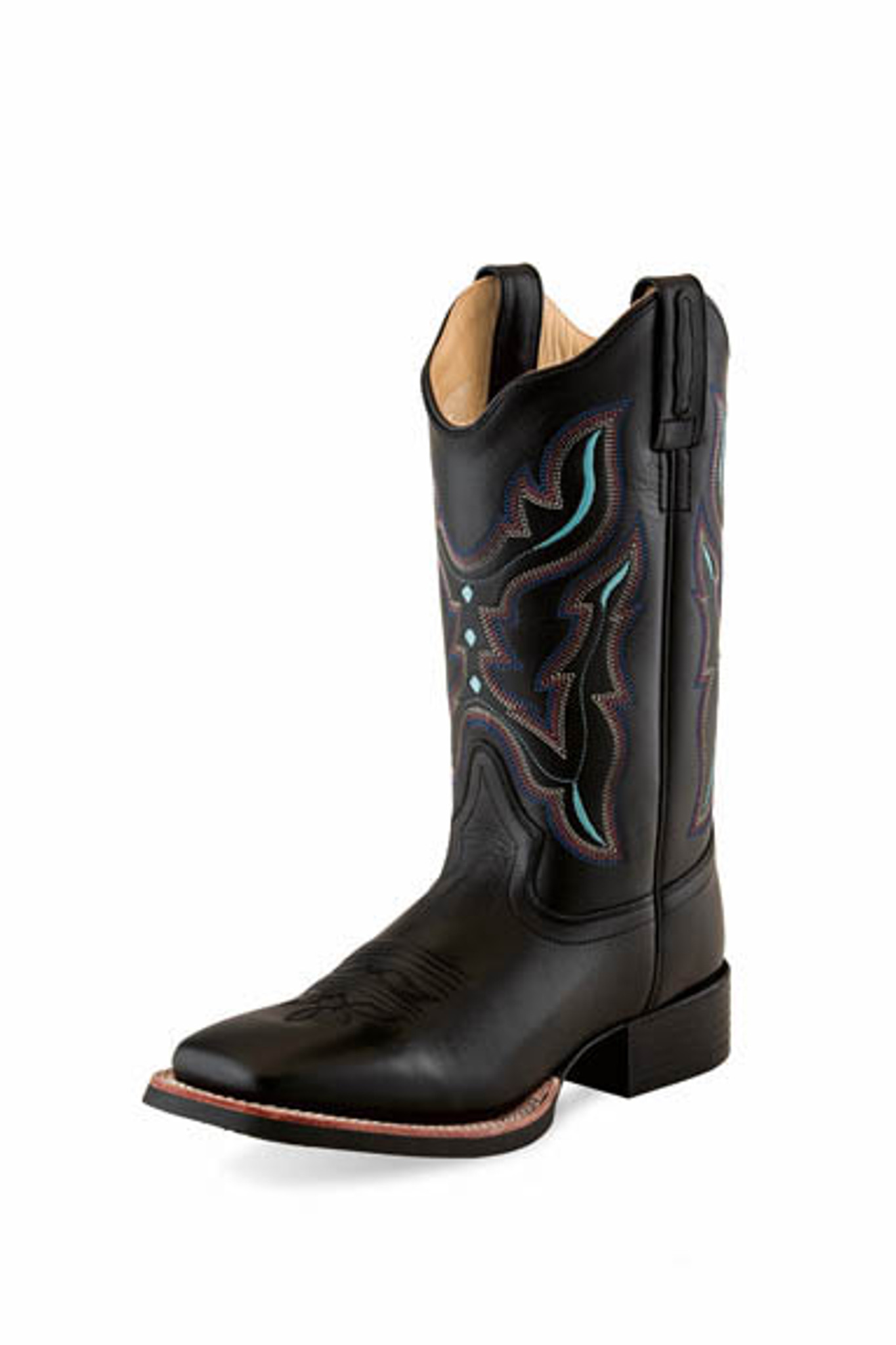 turquoise square toe boots