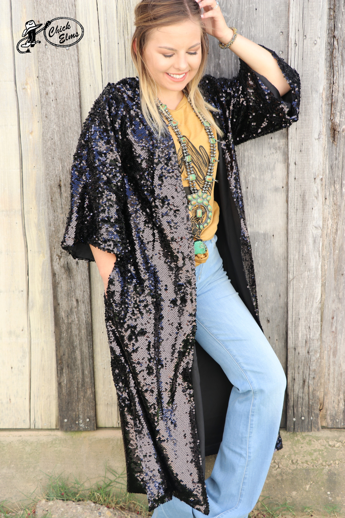 sequin duster