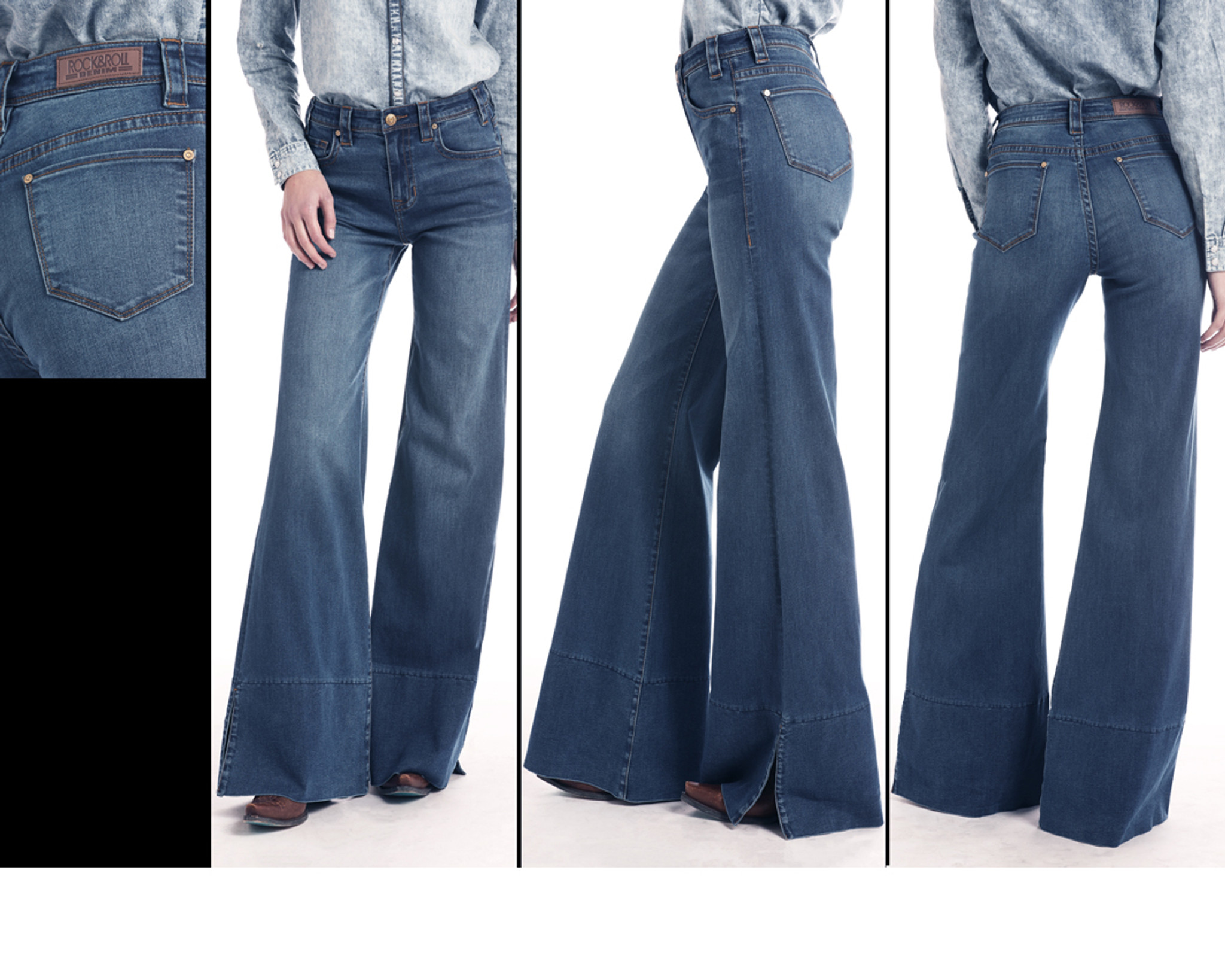 rock and roll denim trousers