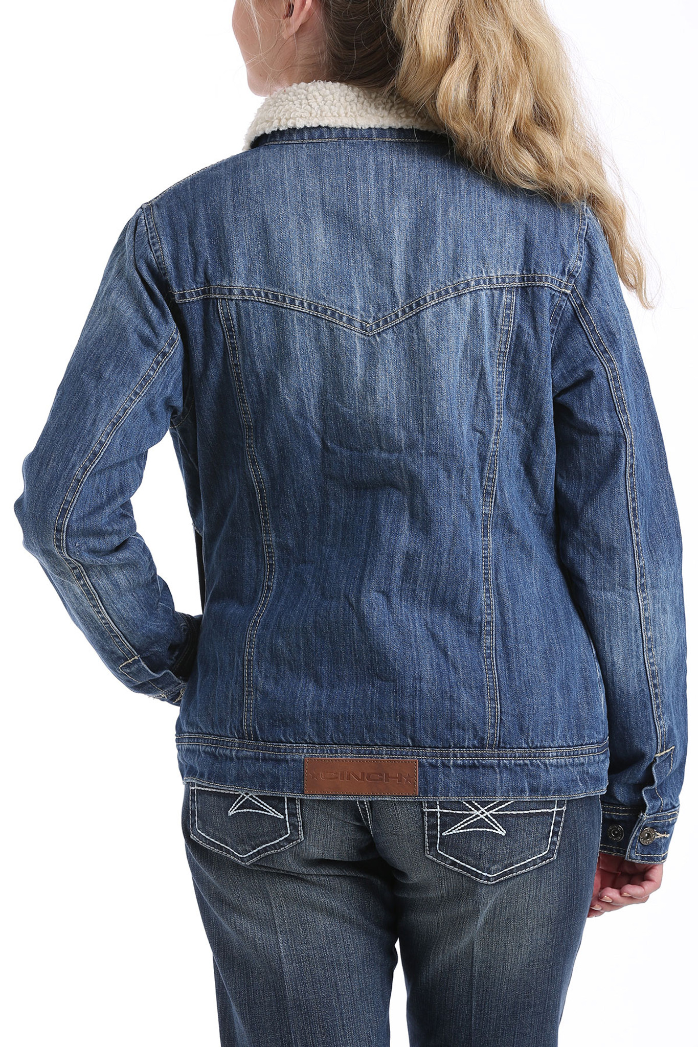 cinch sherpa lined denim jacket