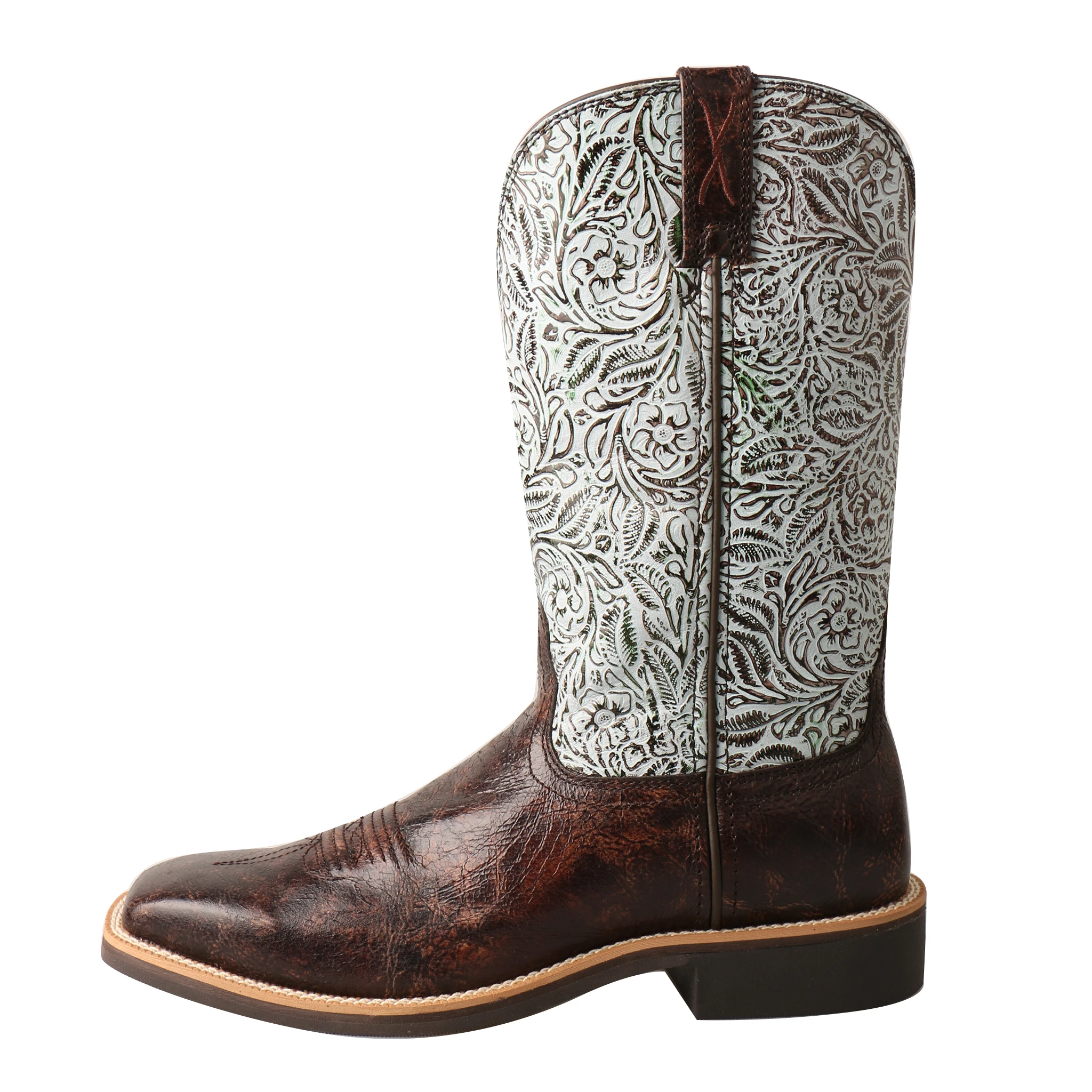 Twisted X Brown and Gray Leather Western Boots MEN main image 4