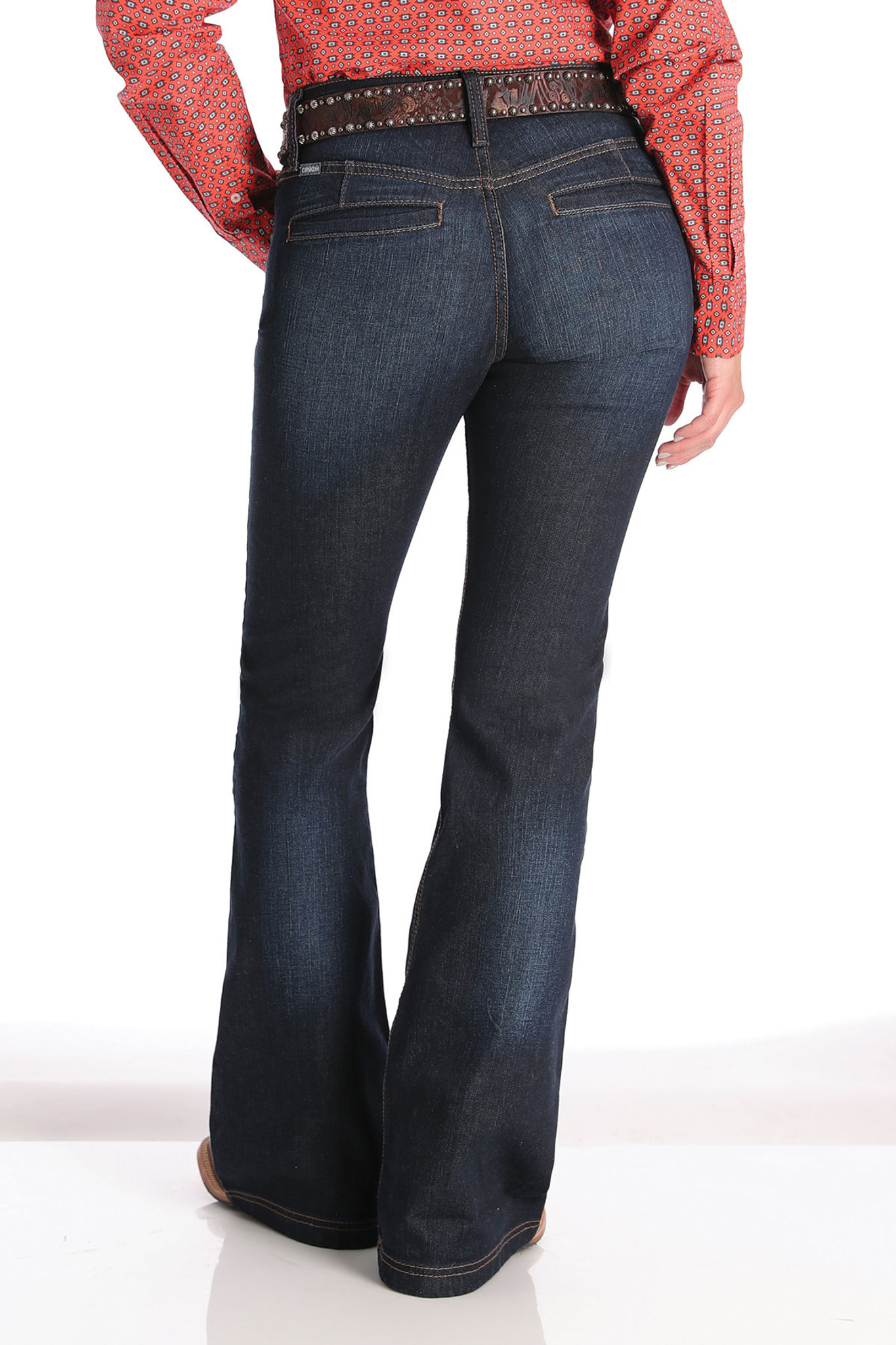 Women's Cinch Jeans, Lynden Trouser, Dark Wash, Flat Pocket