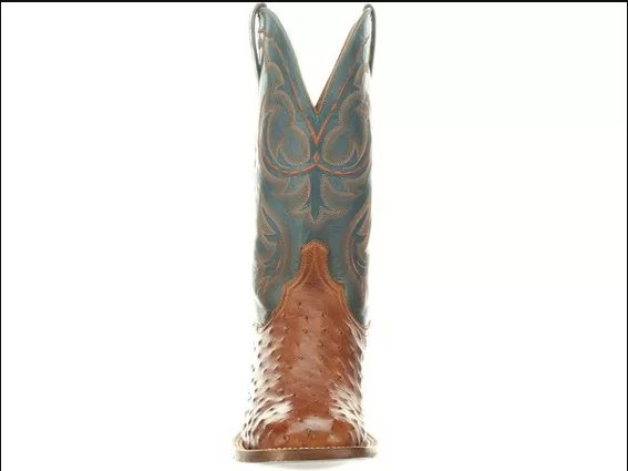 light brown ostrich boots