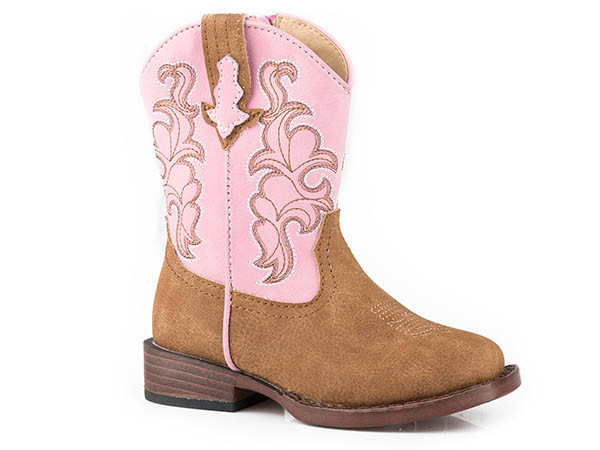 Toddler Roper Boots, Blaze, Pink Shaft 