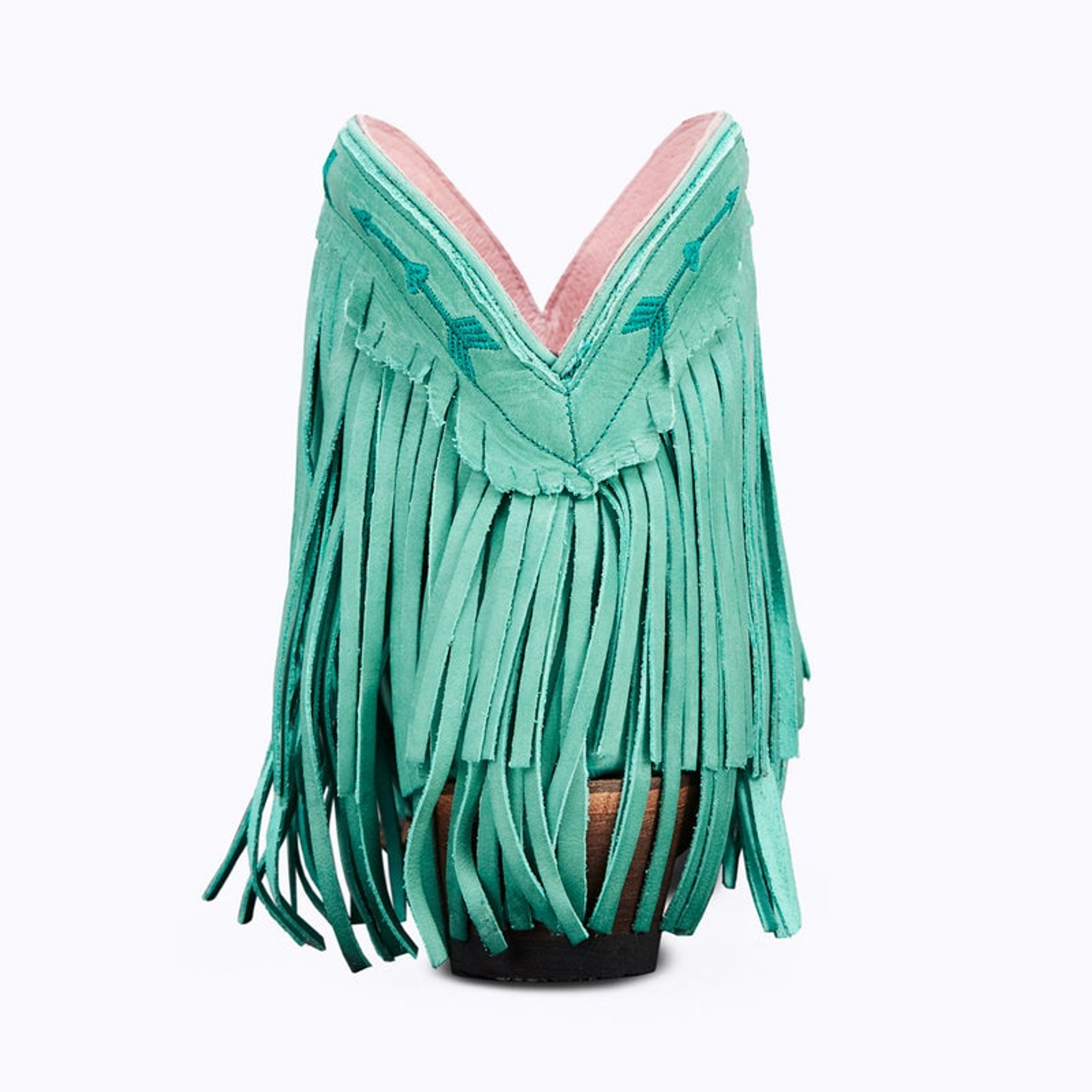 Women's Junk Gypsy Bootie, Turquoise Spitfire with Fringe