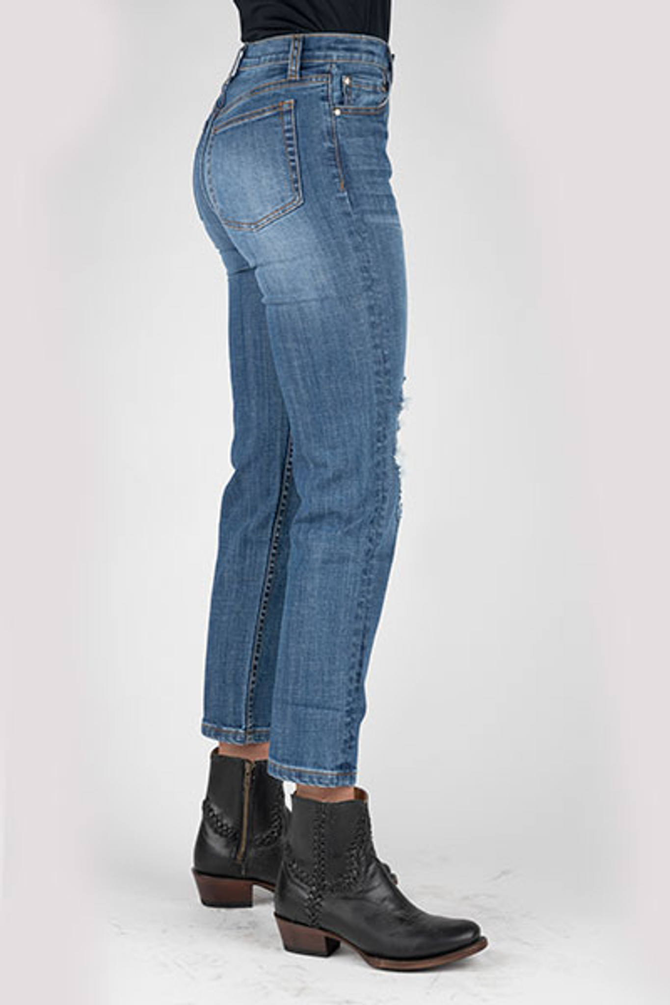 Women's Tin Haul Jeans, 525 Rachels, High Rise Straight Crop - Chick Elms  Grand Entry Western Store and Rodeo Shop