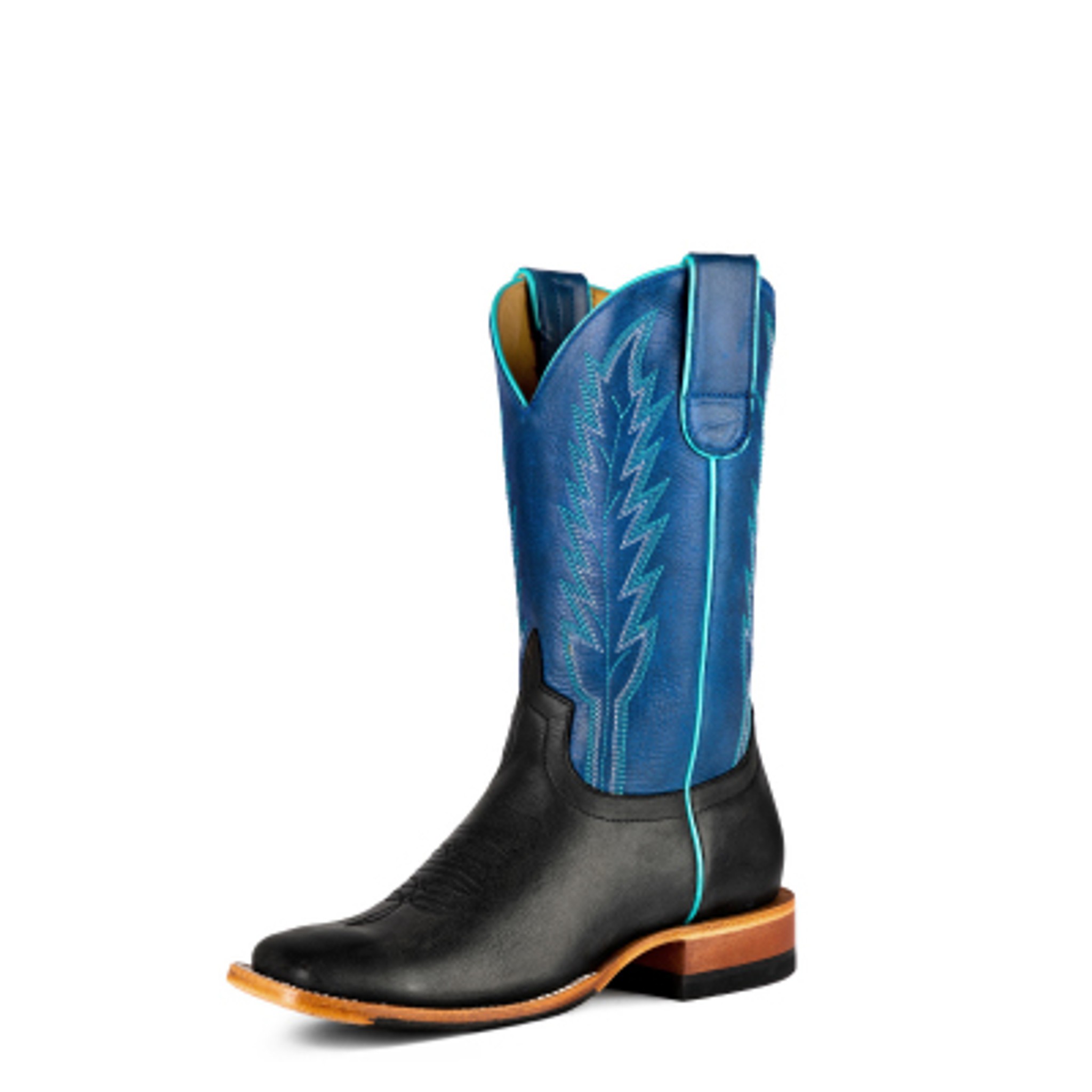 Women's Macie Bean Boots, Wanda, Black Vamp, Blue Shaft, Turquoise