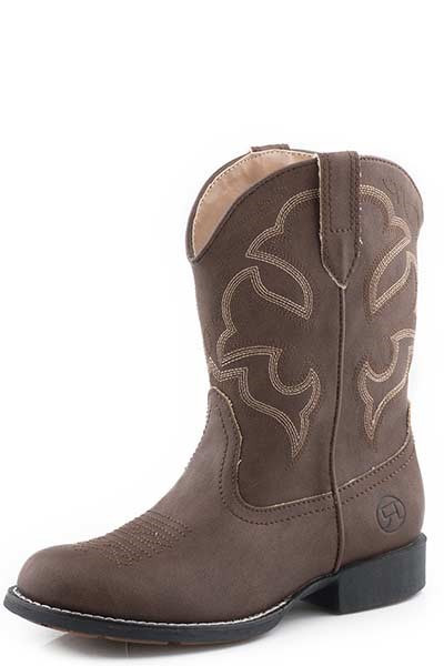 Toddler Roper Boot, Cody, Brown Leather Vamp and Shaft - Chick Elms ...