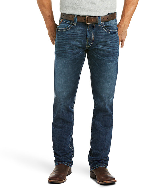 Men's Ariat Jeans, M4 Straight, Malone, Dark Wash Chick Elms Grand Entry Western Store and