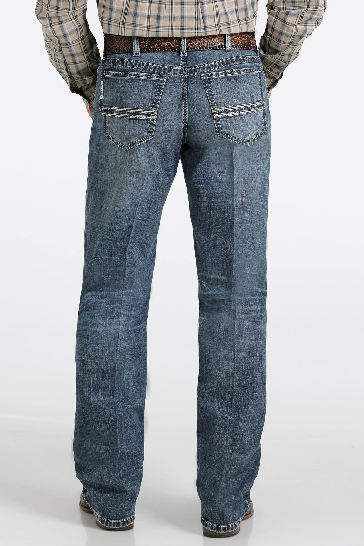 High Waist Cinch Jean in Washed White