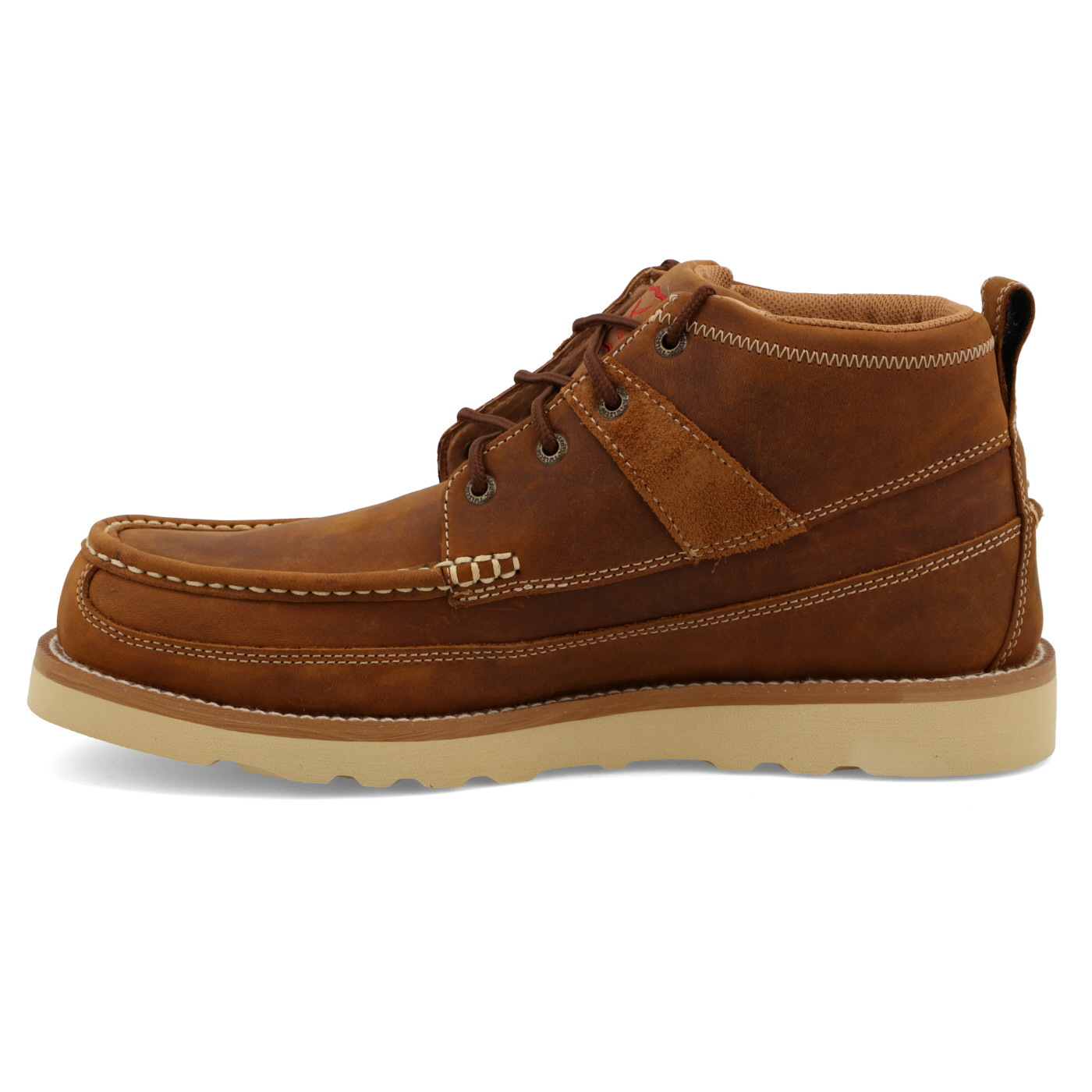 Men's Twisted X Shoe, High Top Brown, Lace Up, Crepe Sole, Steel