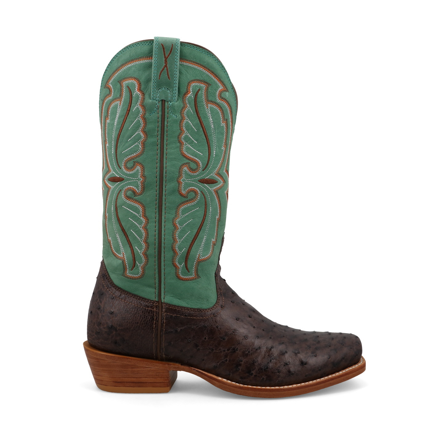 Green and Brown Ostrich Leather Boots Anderson Bean Men main image 2