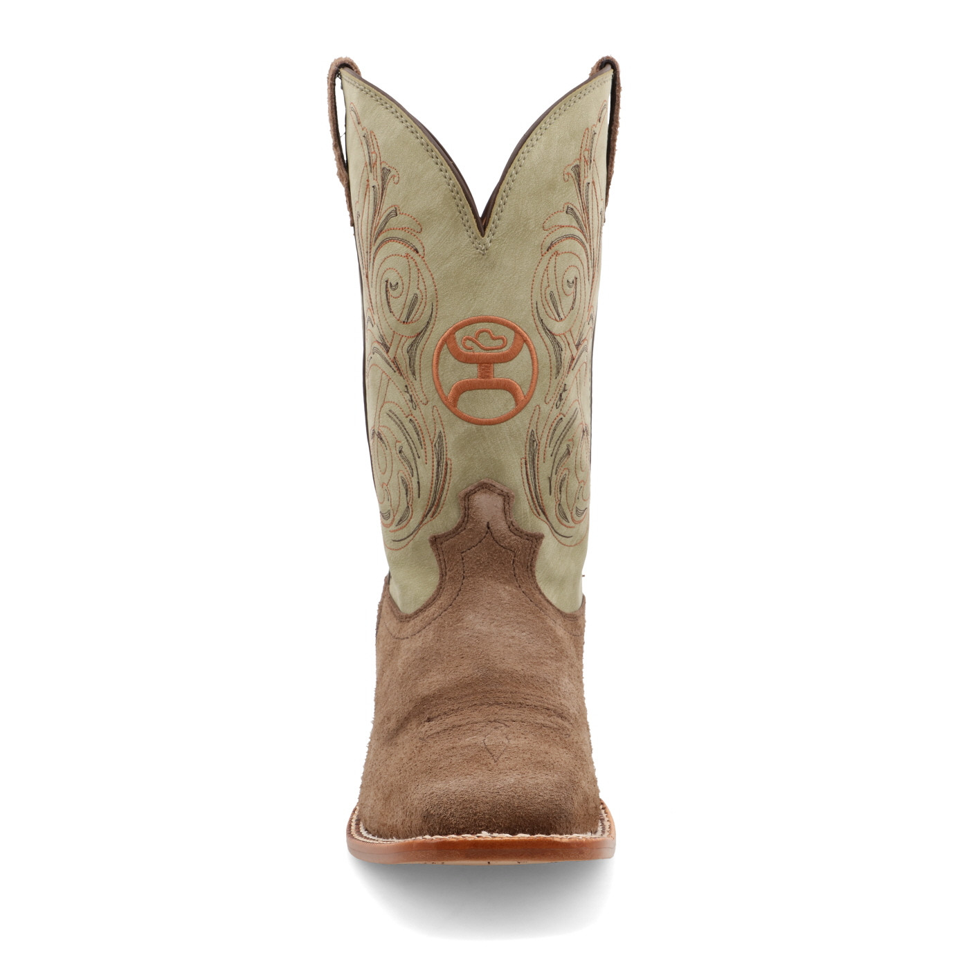 Men's Twisted X Boot, Chocolate Rough Out Vamp, Key Lime Shaft