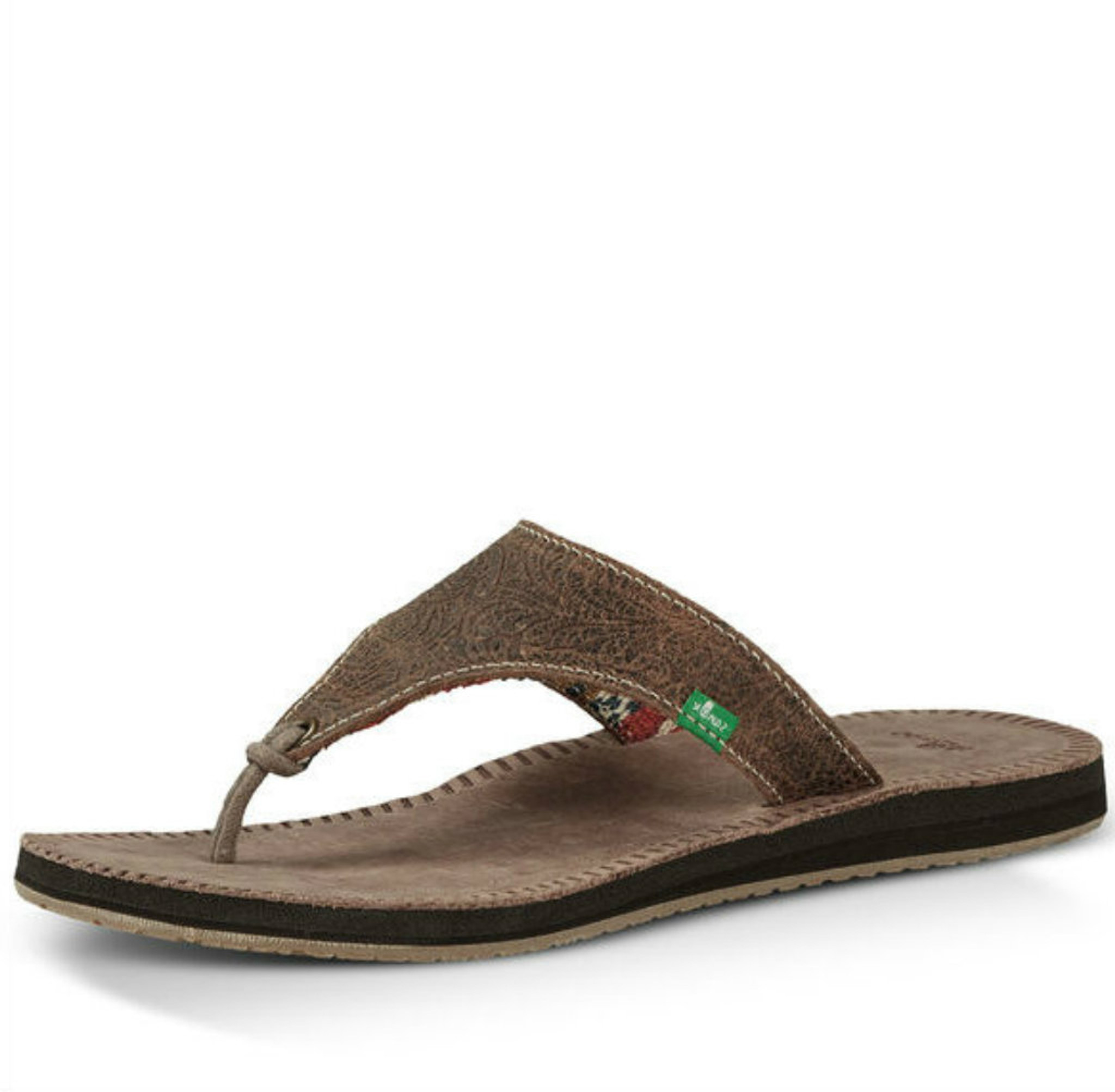 sanuk leather flip flops