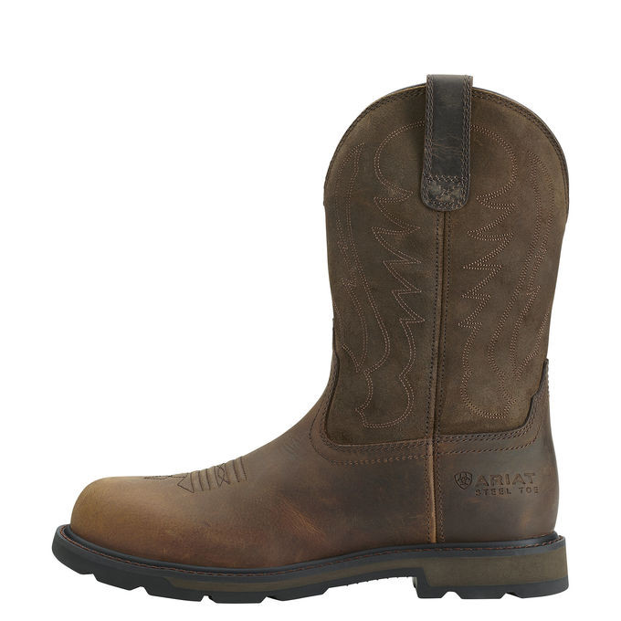 Men’s leather steel toe rounded toe boot Men main image 4