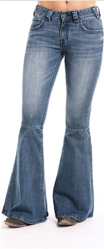 Women's Rock & Roll Jeans, Mid-Rise, Silver Studded Pocket - Chick Elms ...